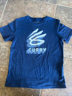Under Armour Navy Tee with Light Blue Curry Logo